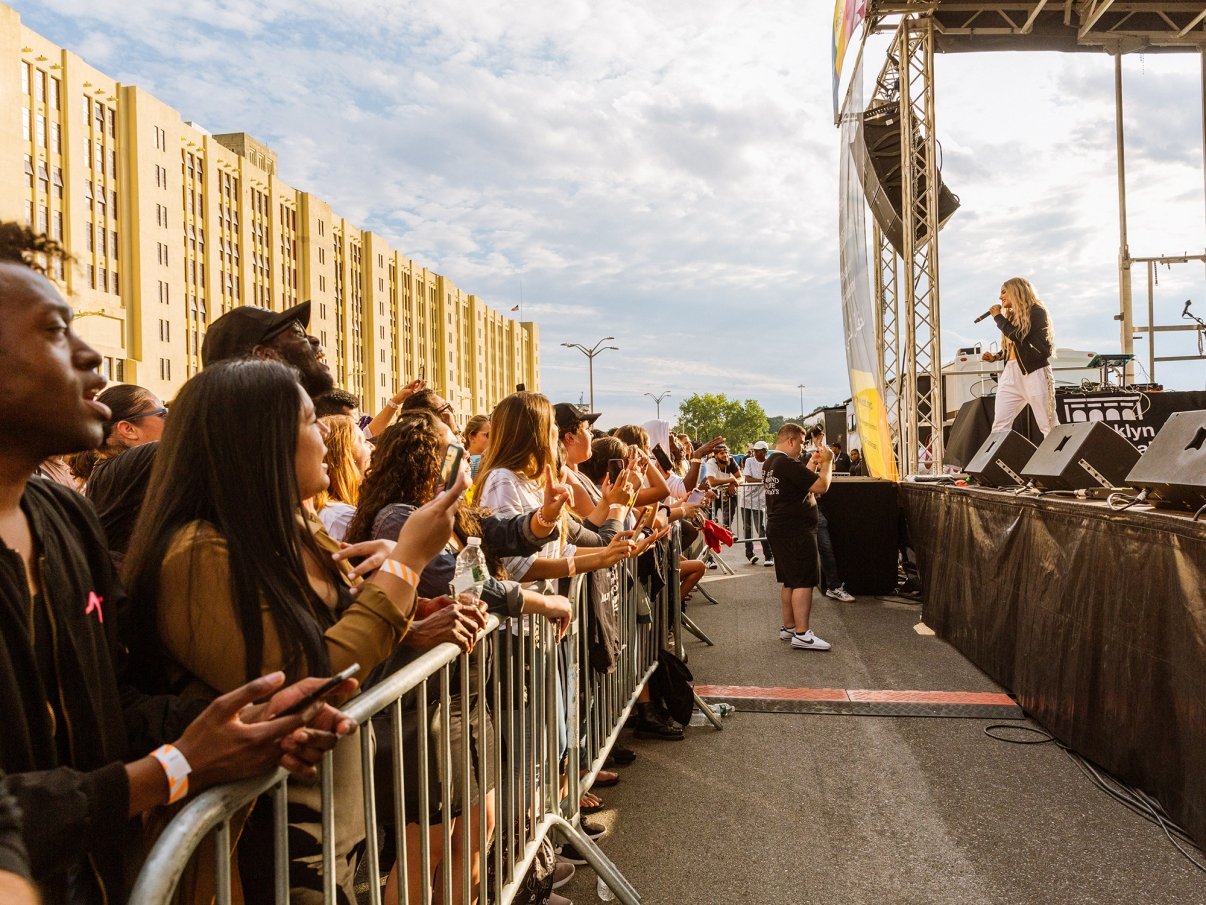 JOJO Performing at the BAT Block Party. Photo by Kreg Holt/NYCEDC.